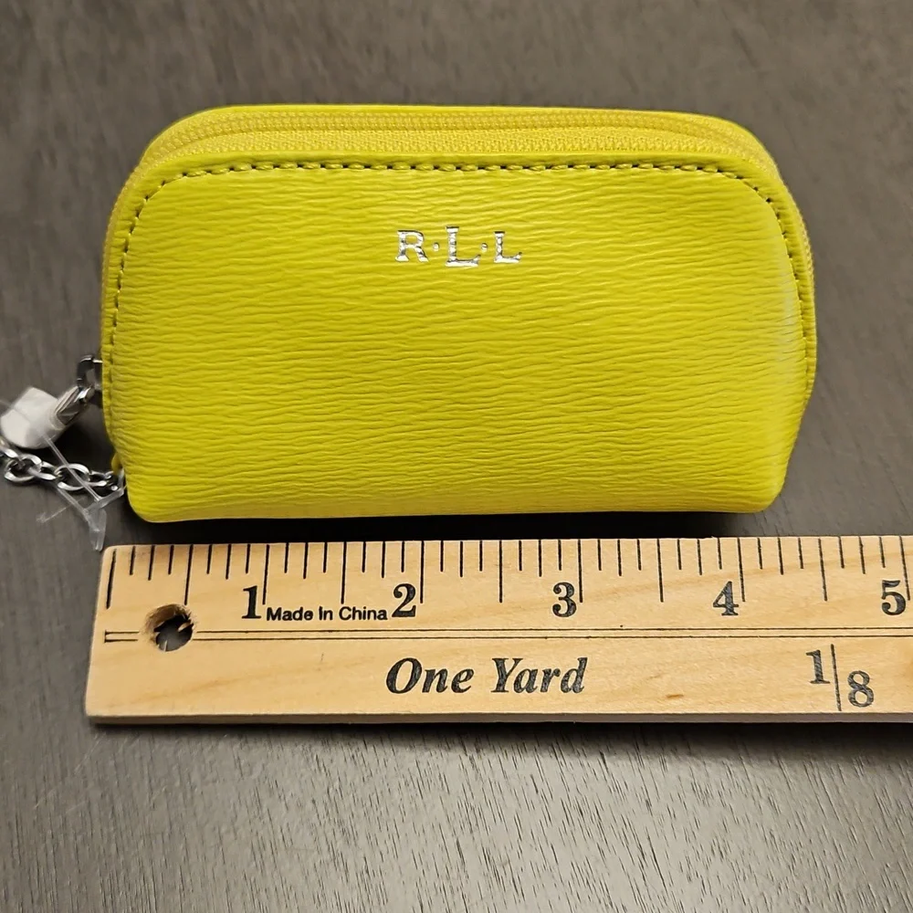 Lauren Ralph Lauren Newbury Mini Cosmetic Case/key chain, NWT, Saffiano Leather